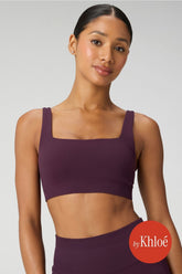 sleek seamless square neck low impact bra