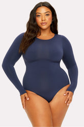 nearly naked shapewear long sleeve bodysuit