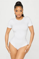 snug cotton short sleeve brief bodysuit