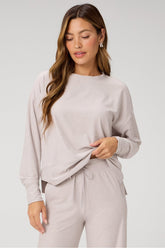 cloud jersey boxy long-sleeve top