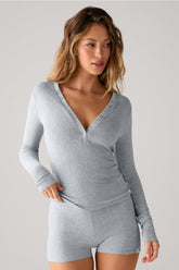 soft rib long sleeve henley