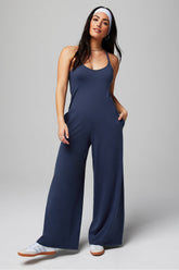 cloud jersey wide leg onesie