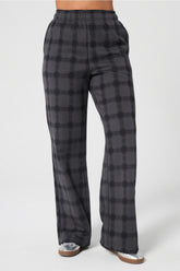 cozy fleece wide leg sweatpant