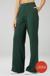 cozy fleece wide leg sweatpant