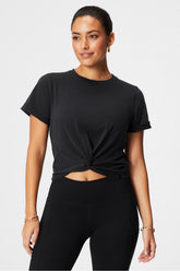 100% cotton front-twist tee