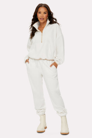 soft fleece half-zip