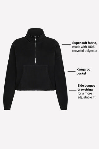 soft fleece half-zip
