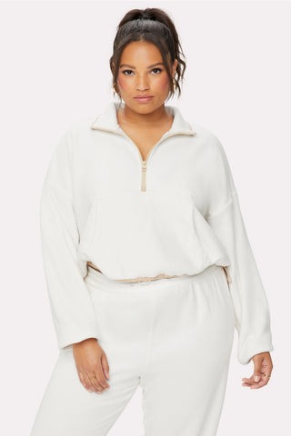 soft fleece half-zip