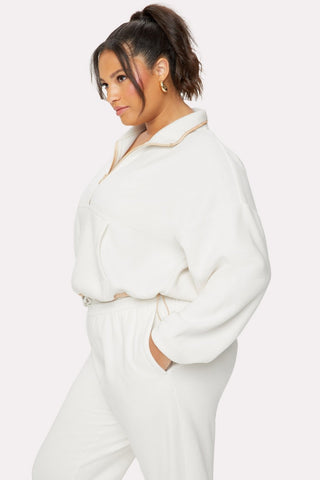soft fleece half-zip