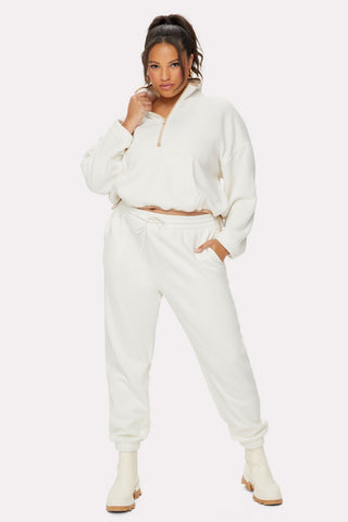 soft fleece half-zip