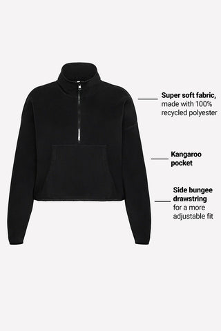 soft fleece half-zip