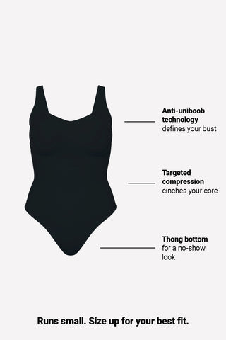 nearly naked shapewear thong bodysuit