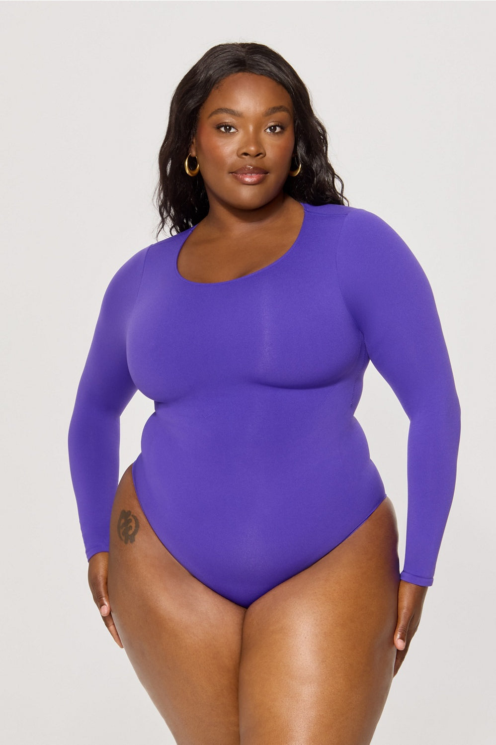 nearly naked shapewear long sleeve bodysuit