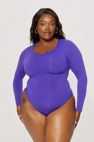 nearly naked shapewear long sleeve bodysuit
