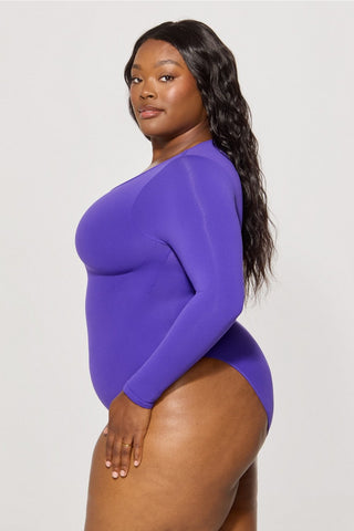 nearly naked shapewear long sleeve bodysuit