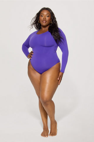 nearly naked shapewear long sleeve bodysuit