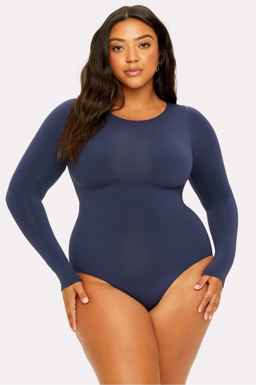 nearly naked shapewear long sleeve bodysuit