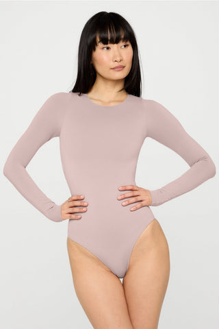 nearly naked shapewear long sleeve bodysuit