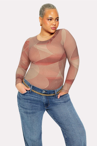 nearly naked shapewear long sleeve bodysuit