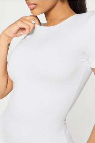 snug cotton short sleeve brief bodysuit