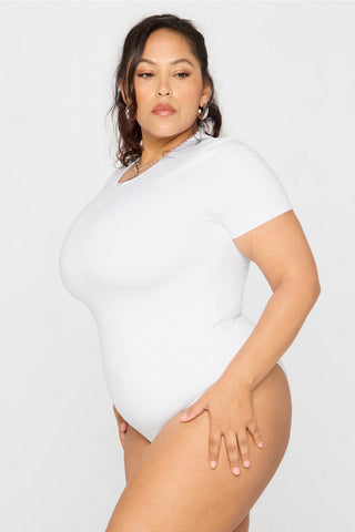 snug cotton short sleeve brief bodysuit