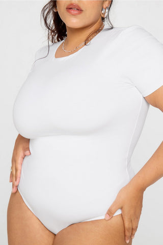 snug cotton short sleeve brief bodysuit