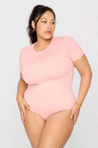 snug cotton short sleeve brief bodysuit