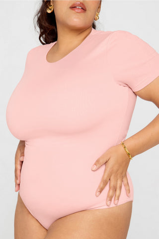 snug cotton short sleeve brief bodysuit