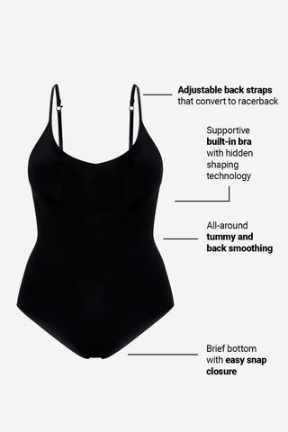 nearly naked shapewear strappy bodysuit