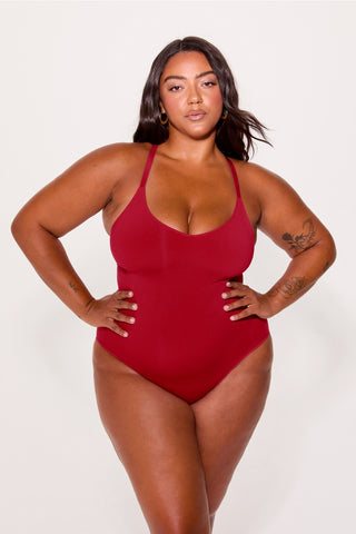 nearly naked shapewear strappy bodysuit