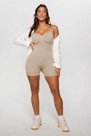 smooth as hell shaping short onesie