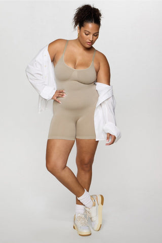 smooth as hell shaping short onesie