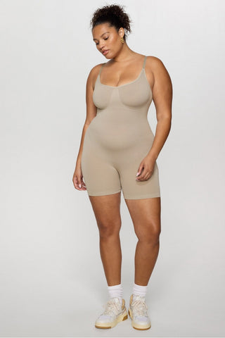 smooth as hell shaping short onesie