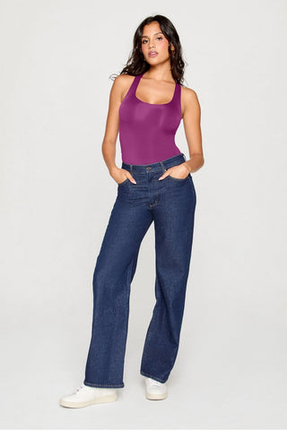 stretchy fit racerback thong bodysuit