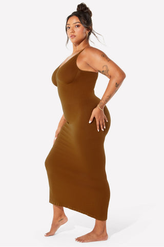 smooth as hell shaping maxi dress