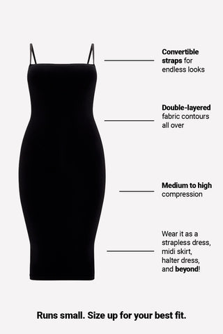 convertible sculpting shapewear dress