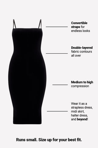 convertible sculpting shapewear dress