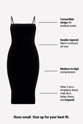 convertible sculpting shapewear dress