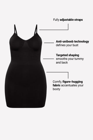 smooth as hell shaping mini dress
