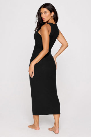 soft rib sleeveless maxi dress