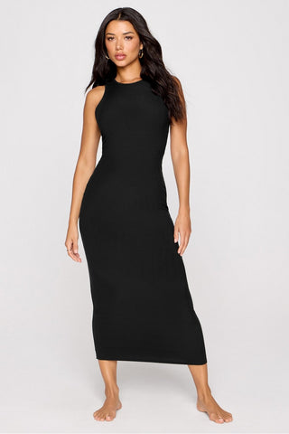 soft rib sleeveless maxi dress