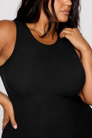 soft rib sleeveless maxi dress