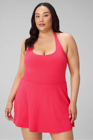 pureluxe halter mini dress