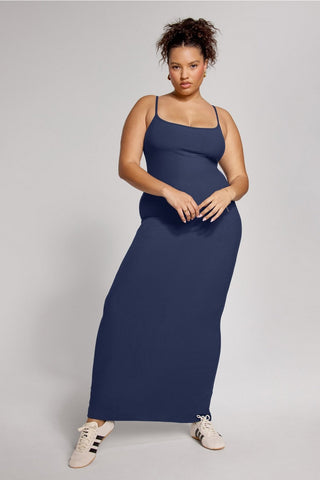 soft rib maxi dress