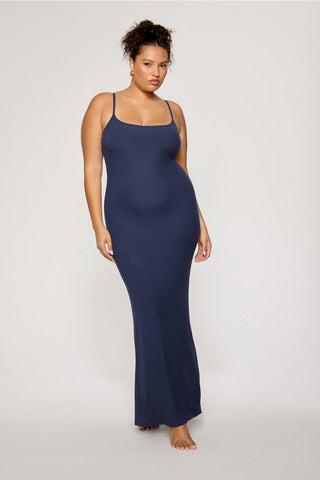 soft rib maxi dress