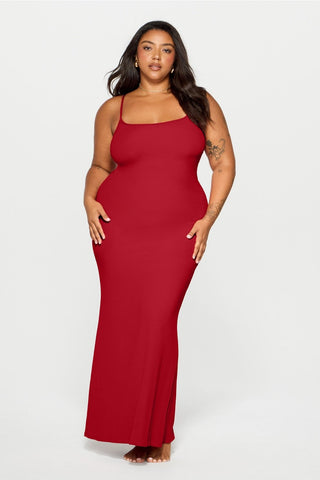soft rib maxi dress