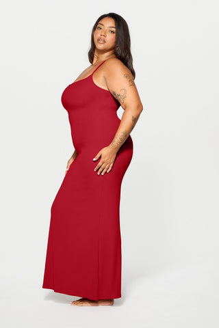 soft rib maxi dress