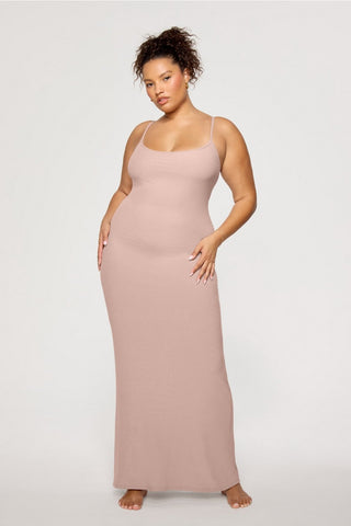 soft rib maxi dress