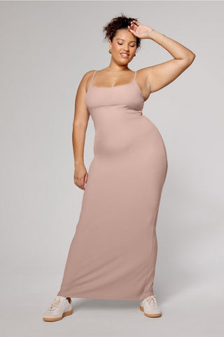 soft rib maxi dress