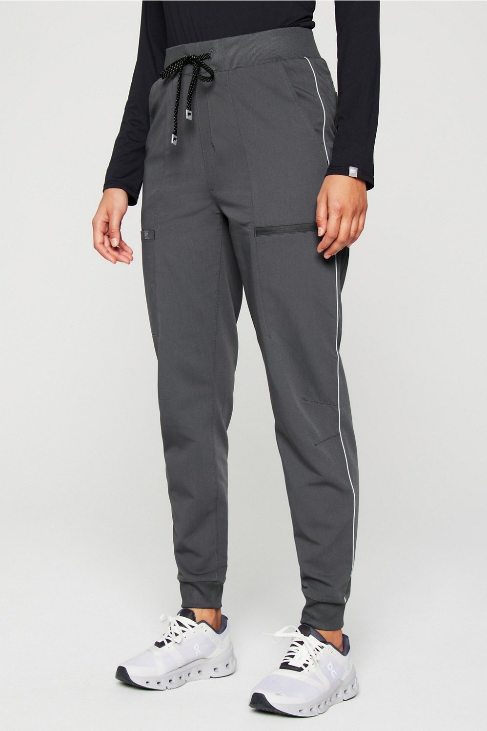 high-rise on-call scrub jogger (reflective)